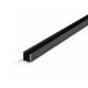 Aufbauprofil micro 200cm Schwarz ohne Abdeckung für LED-Strips
