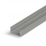 Opbygningsprofil mini 200cm Alu-anodiseret uden dækning til LED-strips 