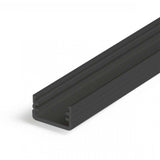 Aufbauprofil mini 200cm Schwarz ohne Abdeckung für LED-Strips