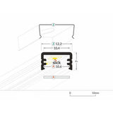 Aufbauprofil mini 200cm Schwarz ohne Abdeckung für LED-Strips