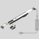 Aufbauprofil mini 200cm Weiß ohne Abdeckung für LED-Strips mit Anschluss und LED-Strip-Befestigungsteilen