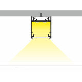 Aufbauprofil tief 200cm Weiß ohne Abdeckung für LED-Strips