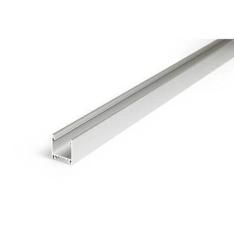 Konstruktionsprofil dyb 200cm anodiseret aluminium uden dæksel for LED-Strips, ideel til professionelle LED-Installation.