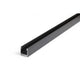 Aufbauprofil tief 200cm Schwarz ohne Abdeckung für LED-Strips