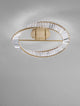 Aurelia LED Deckenleuchte Ø 60cm 3500K in elegantem Design mit Glasstäben und goldenen Elementen.