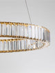 Aurelia LED Pendelleuchte Ø 60cm 3500K mit klaren K5 Kristallen und modernem Design.