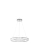 Aurelia LED Pendelleuchte Ø 60cm 3500K mit chromring und K5 Kristallen, elegant für jedes Zuhause.