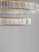 Aurelia LED Pendelleuchte Ø 80cm 3500K - elegante Glasstäbe in einer modernen Kronleuchter-Design.