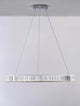Aurelia LED Pendelleuchte Ø 80cm 3500K mit K5-Kristallen und Chromring für stilvolle Beleuchtung.