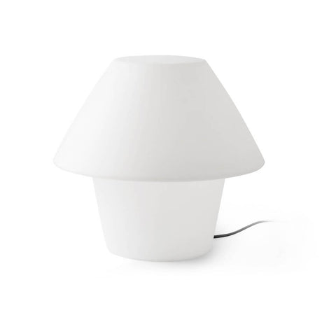 Außen-Tischlampe VERSUS-E IP44 Weiß, moderne weiße Tischlampe für den Außenbereich.