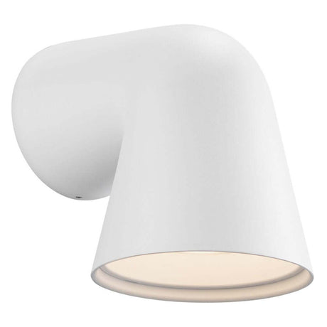 Außen-Wandleuchte Front Single IP44 Weiß in modernem Design, gefertigt aus Aluminiumguss.