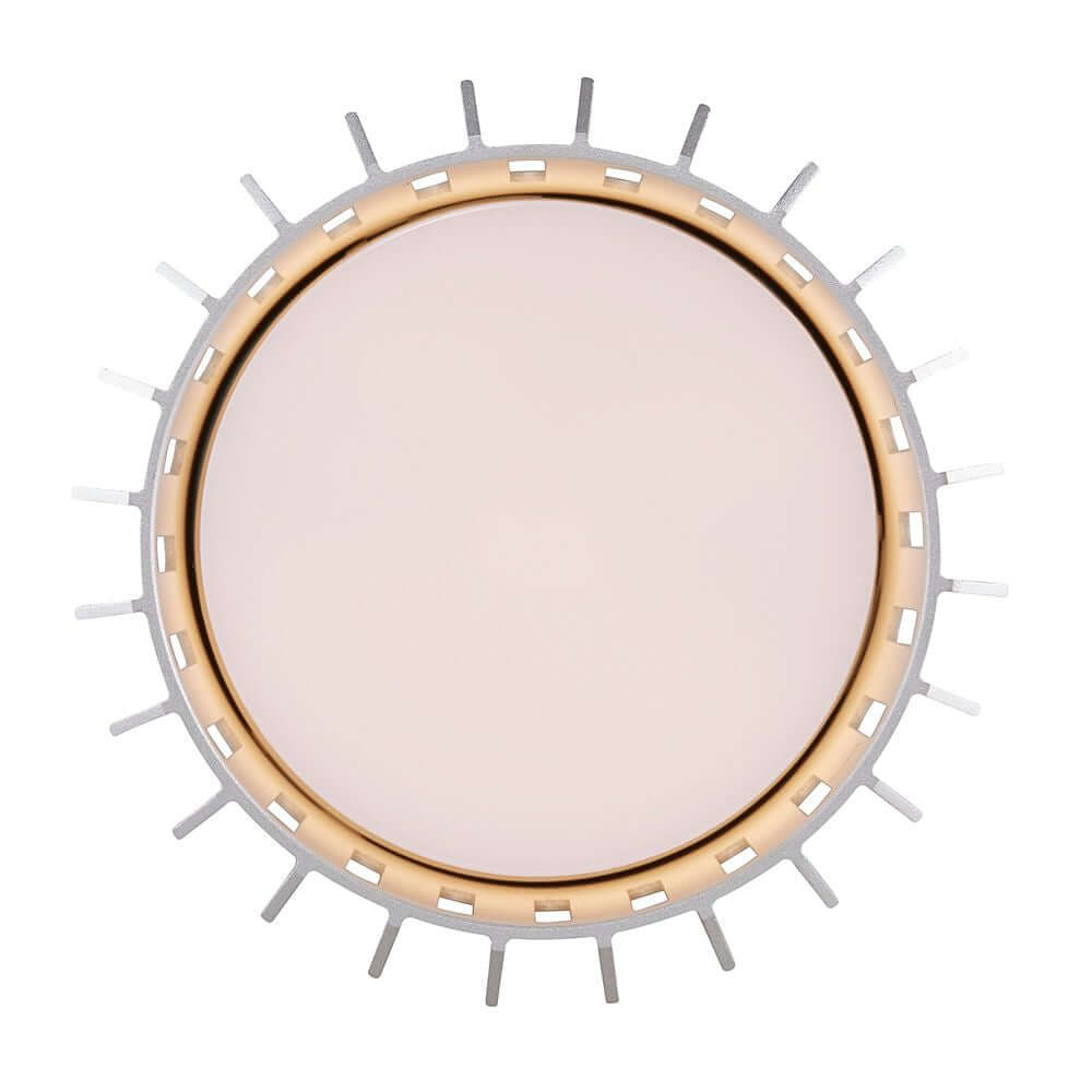 Außendeckenlampe Aludra IP54 mit rundem Design und dekorativem Rand für Außenbereiche.