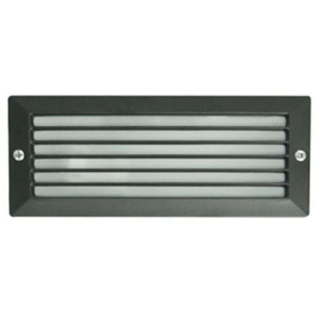 Außenwandeinbauleuchte ESCA IP44 Schwarz, modernes Outdoor-Downlight aus Metall mit Glasdiffusor.