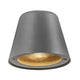 Außenwandlampe Aleria IP44 in elegantem Design mit grauem Finish und goldener Innenseite.