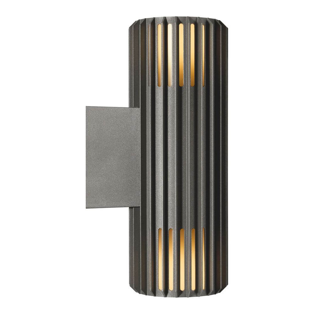 Außenwandlampe Aludra Double Seaside IP54 - modernes, minimalistisches Design mit Licht- und Schatteneffekt.