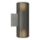 Außenwandlampe Aludra Double Seaside IP54 - modernes, minimalistisches Design mit Licht- und Schatteneffekt.