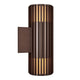 Außenwandlampe Aludra Double Seaside IP54 in modernem minimalistischem Design mit Licht- und Schatteneffekt.