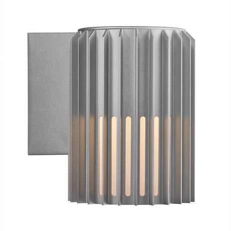 Außenwandlampe Aludra IP54 Außenlampe aus Aluminium mit geriffeltem Design und warmem Licht