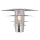 Außenwandlampe Bastia 35 IP54 mit silbernem Design und modernem Lichtkonzept.