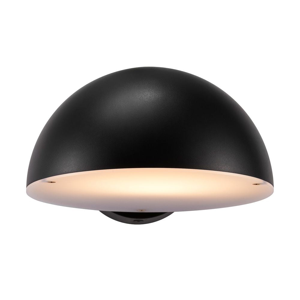 Außenwandlampe Clarso IP44 in modernem Schwarz mit nach unten gerichteter Beleuchtung.