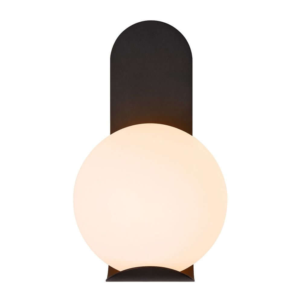 Außenwandlampe Dalius IP44 mit opalmattem Kuppeldesign und modernem Art-Déco-Stil