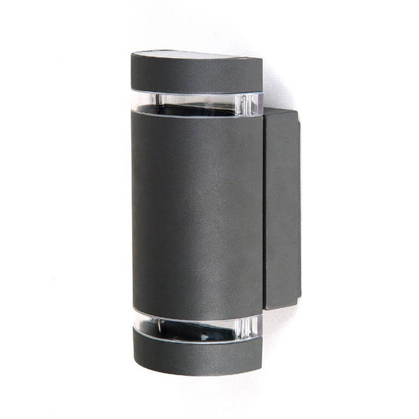 Outdoor wall light Focus IP44 Anthracite - elegant wall lighting made of brushed metal with side light slot.