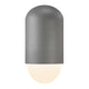 Außenwandlampe Heka IP54 - moderne graue Außenleuchte mit runder Form und warmem Licht.