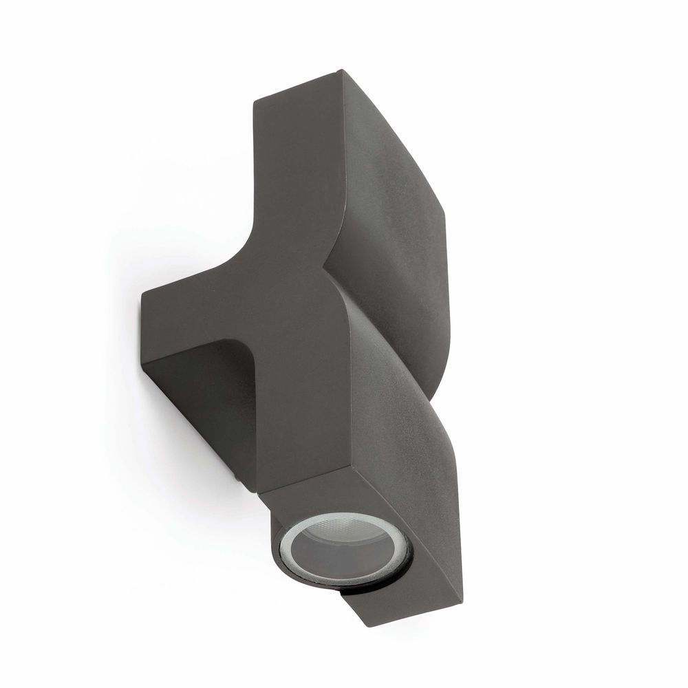 Lampe murale extérieure klamp 2-flamme ip44 gris foncé
