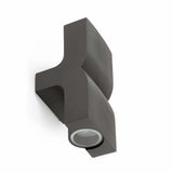 Lampe murale extérieure klamp 2-flamme ip44 gris foncé