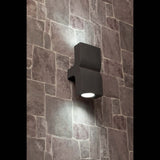 Lampe murale extérieure klamp 2-flamme ip44 gris foncé