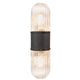 Außenwandlampe Konyo IP54 - elegante Wandbeleuchtung mit Glas und schwarzem Rahmen.