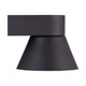 Außenwandlampe Kyklop Cone IP54 in Schwarz mit konischem Lampenschirm für dekoratives Licht.