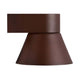 Außenwandlampe Kyklop Cone IP54 in Braun mit konischem Lampenschirm und modernem Design.