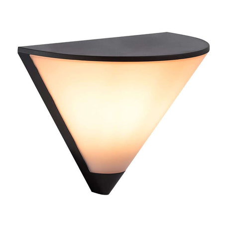 Außenwandlampe Noorstad IP44: elegante schwarze Außenwandleuchte mit 180°-Lichtaustritt für Fassade und Terrasse