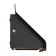 Außenwandlampe Tadas IP54 in modernem Design von der Seite, schwarze Oberfläche, minimalistische Linienführung.