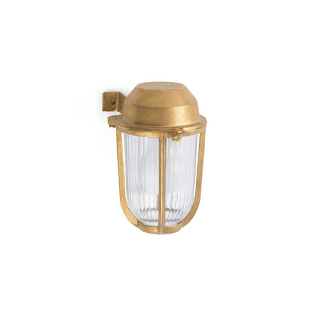 Outdoor wall light BORDA IP44 brass maritime coastal lamp made of brass with clear glass for garden and patio