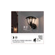 Außenwandleuchte Classic Curved mit Sensor Schwarz mit Bewegungssensor und Dimmer für Außeneinsatz.