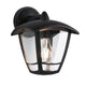 Außenwandleuchte Classic Curved Laterne IP44 mit klarem Glasschirm und nostalgischem Design.