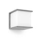 Außenwandleuchte KUBICK IP44 Grau, moderne Wandlampe in grau mit quadratischem Design, ideal für Außenbereich.
