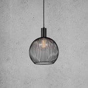 Aver 30 Grid Pendant Light Ø 30cm Black - modern pendant light with visible bulb and elegant design.