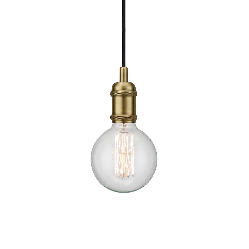 Avra Pendelleuchte mit Stoffkabel Messing