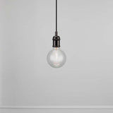 Avra pendant light with fabric cable black