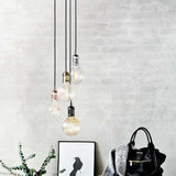 Avra pendant light with fabric cable black