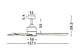 Axel Ventilator Ø 137 technische Zeichnung mit Abmessungen und Designangaben.
