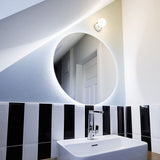 Azo's Mirror Wall Lamp Ø 10CM IP44 Chrome, White