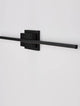 Azure LED Wandleuchte 3000K Schwarz an einer Wand montiert, modernes Design in edlem Schwarz.