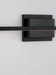 Azure LED Wandleuchte 3000K Schwarz in modernem Design an der Wand montiert.