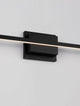 Azure LED Wandleuchte 3000K Schwarz an einer Wand montiert, modernes und elegantes Design in Schwarz.