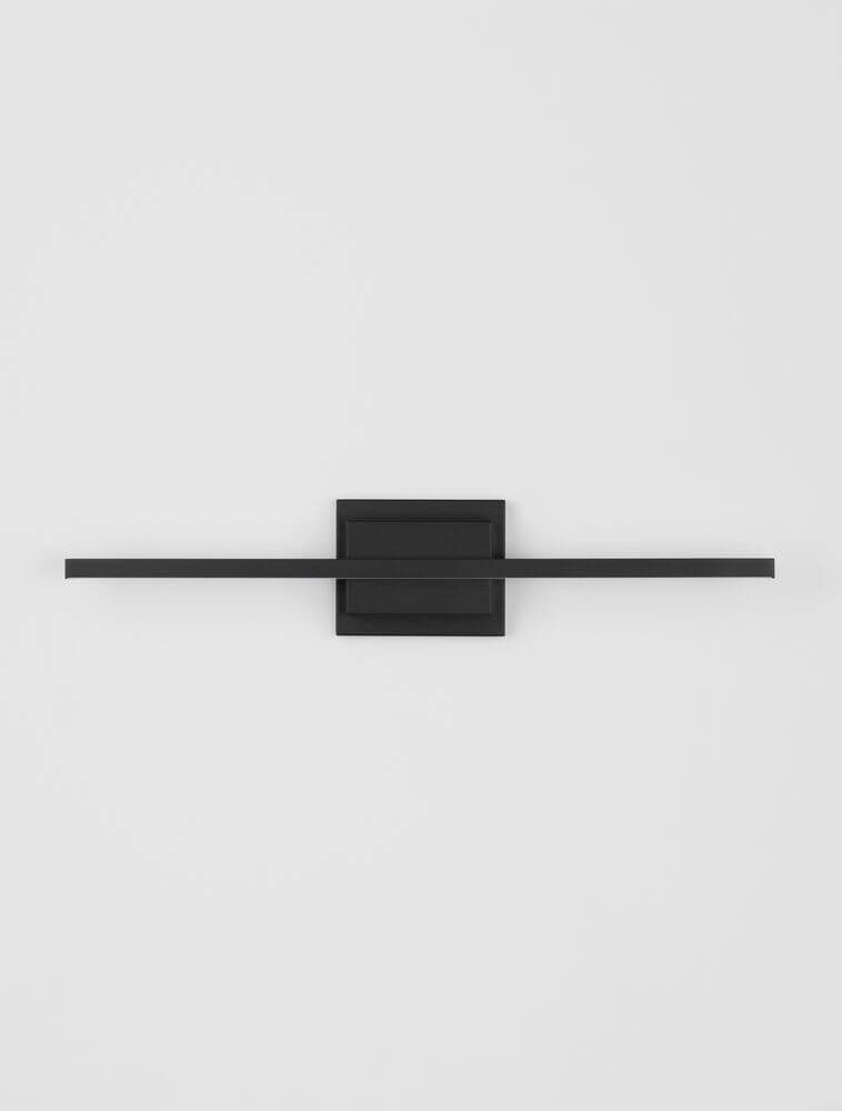 Azure LED Wandleuchte 3000K Schwarz auf weißer Wand, modernes Design in elegantem Schwarz.