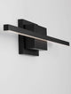 Azure LED Wandleuchte 3000K Schwarz in modernem Design an der Wand montiert.